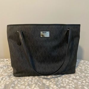 SOLD: Michael Kors Black Leather Tote Bag